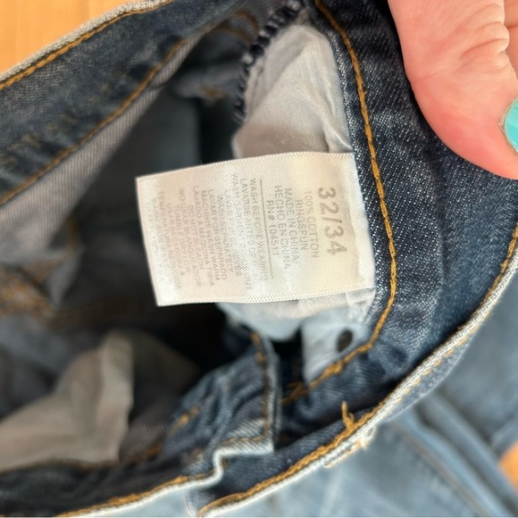 Rustic Blue Straight Relaxed Fit Dark Wash Denim Jeans Men’s Size 33 X 34 - Picture 4 of 5